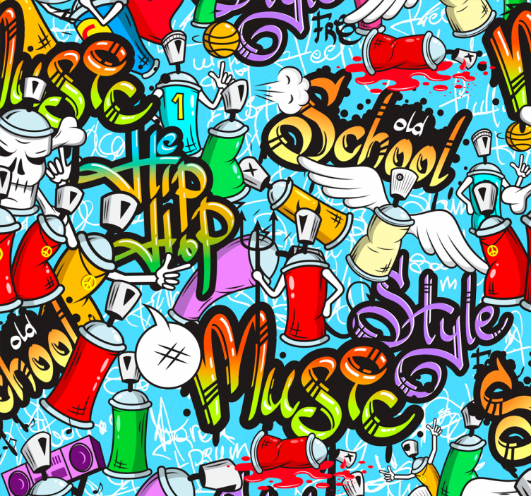 Carta da parati artistica stile graffiti - TenStickers