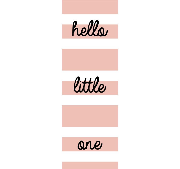 Carta da parati con scritte ciao a strisce beige - TenStickers