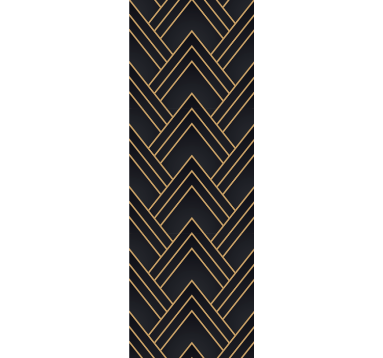 Carta da parati geometrica motivo dorato a zigzag - TenStickers