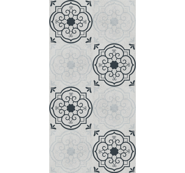 carta da parati cucina eleganti piastrelle grigie - TenStickers