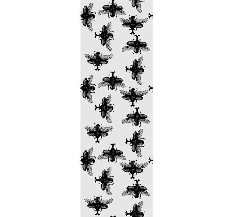 Carta da parati animali modello di insetto nero - TenStickers