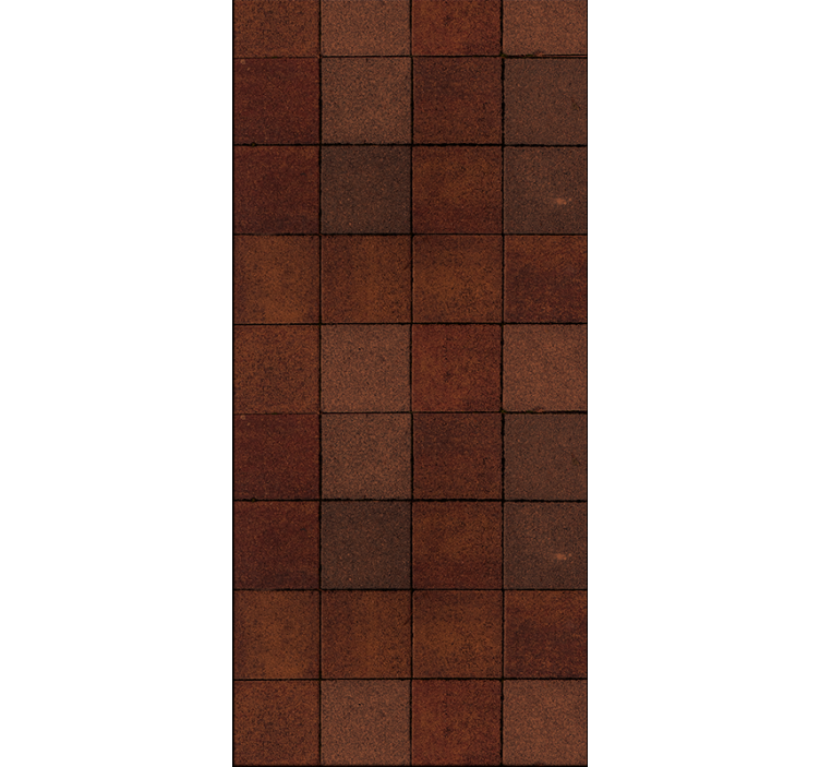 Carta da parati effetto piastrelle motivo marrone texture - TenStickers