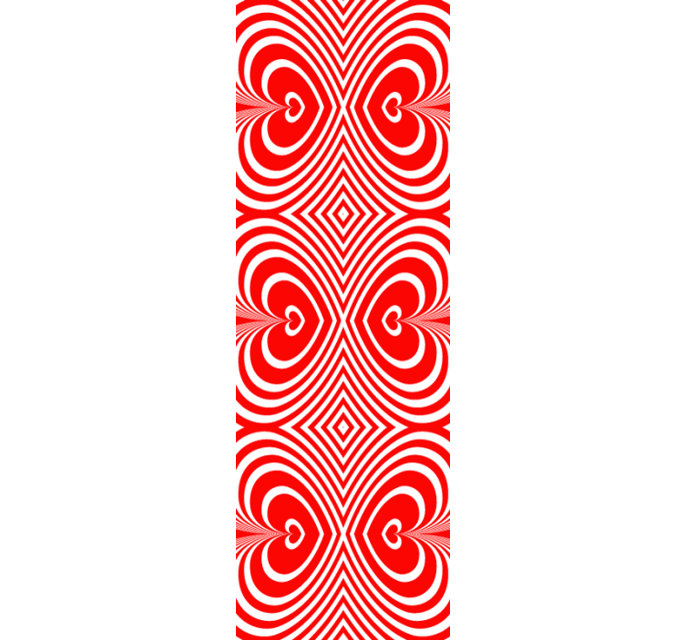 Carta da parati geometrica motivo a cuore - TenStickers