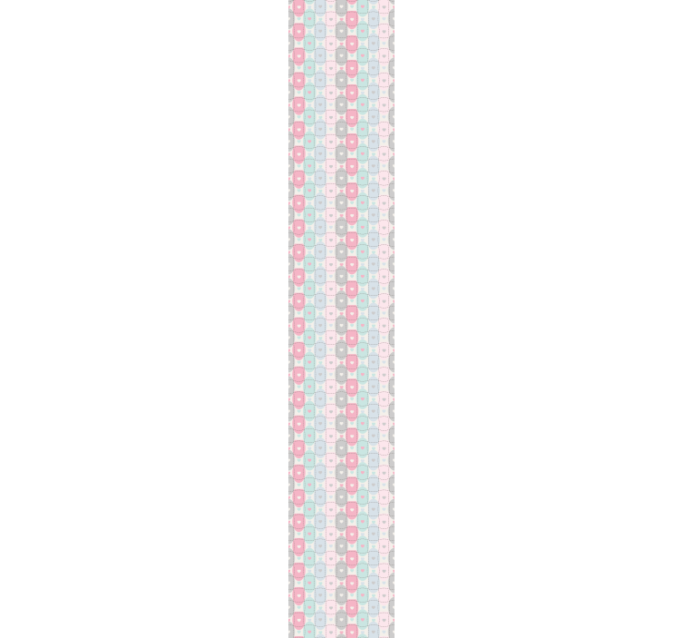 Carta da parati con cuori e quadrati - TenStickers