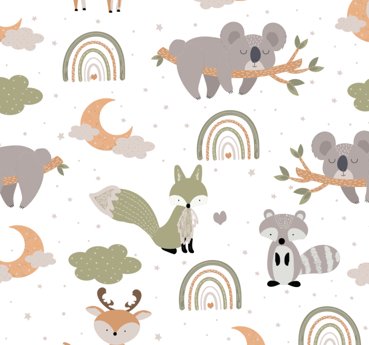 Carta da parati modello animale scandinavo  - TenStickers