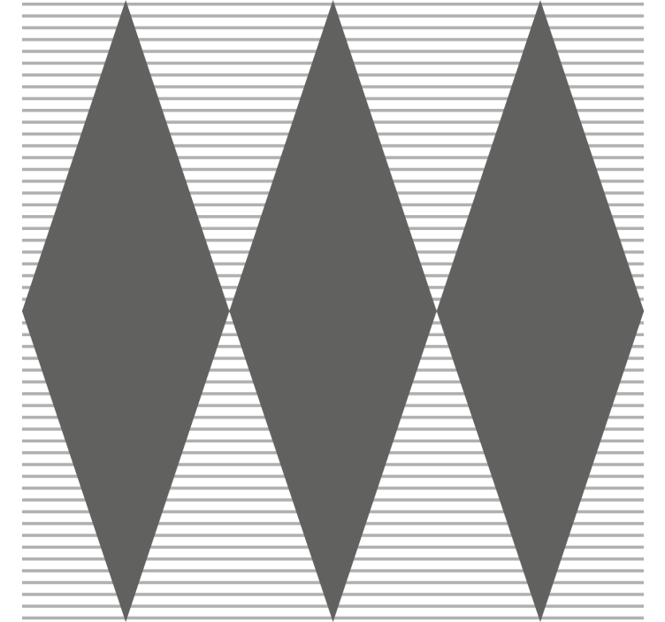 Carta da parati geometrica motivo a rombi grigi - TenStickers