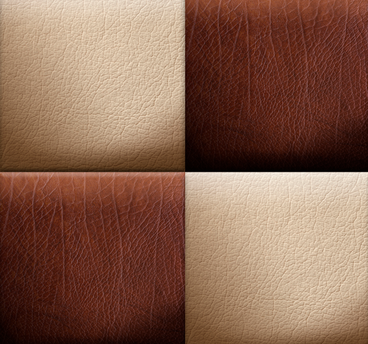 Carta da parati quadrati motivo a scacchi in pelle - TenStickers