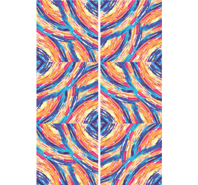 Carta da parati astratta pennellate vibranti - TenStickers