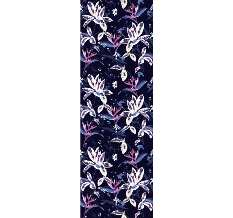 Carta da parati floreale giardino notturno floreale - TenStickers