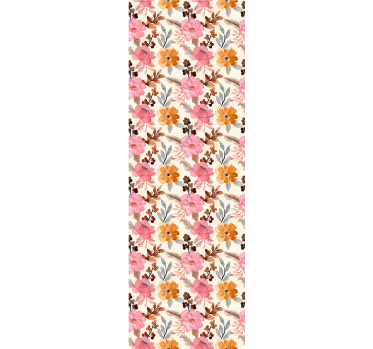 Carta da parati soggiorno disposizione floreale - TenStickers