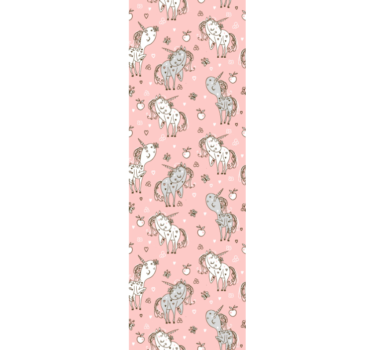 Carta da parati animali motivo unicorno rosa - TenStickers