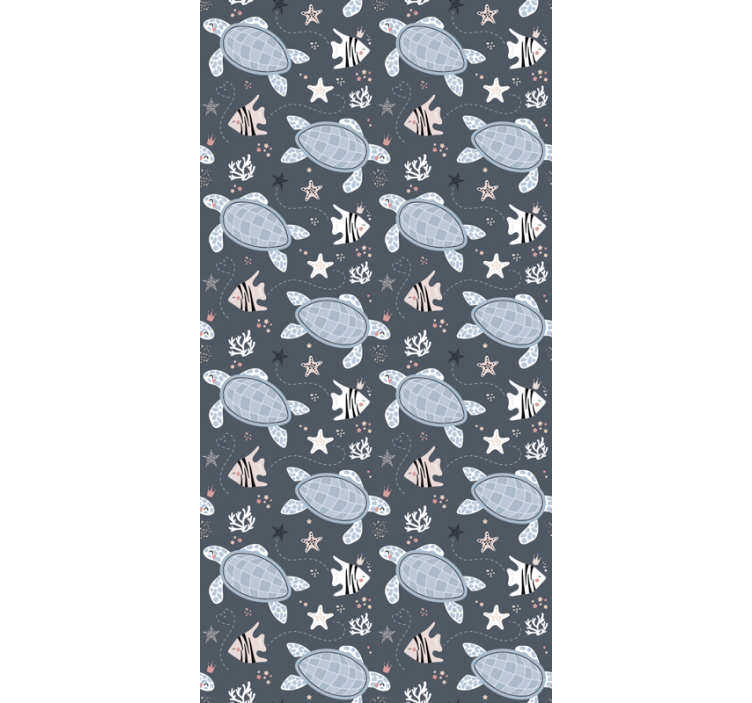 Carta da parati animali disegno di creature marine - TenStickers