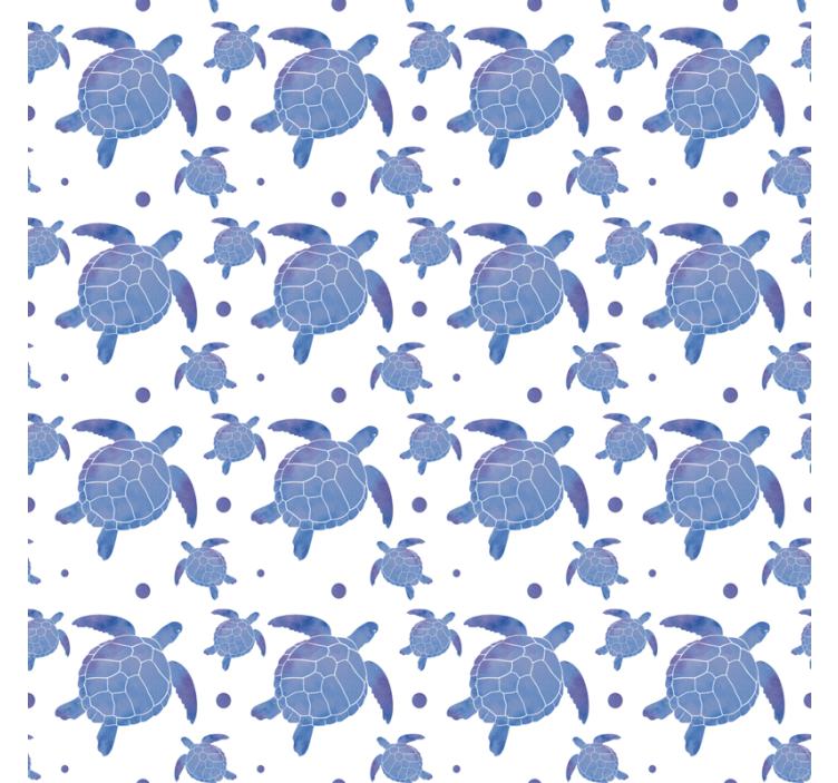 Carta da parati animali modello tartarughe blu - TenStickers