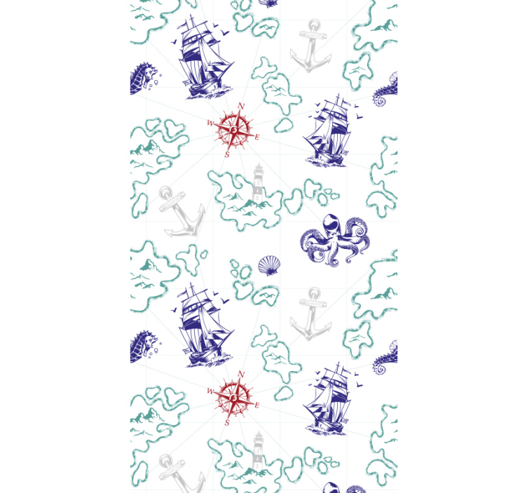 Carta da parati cameretta tema avventura nautica - TenStickers