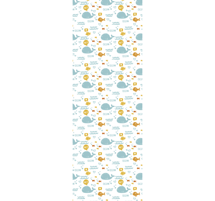 Carta da parati animali simpatiche balene oceaniche - TenStickers