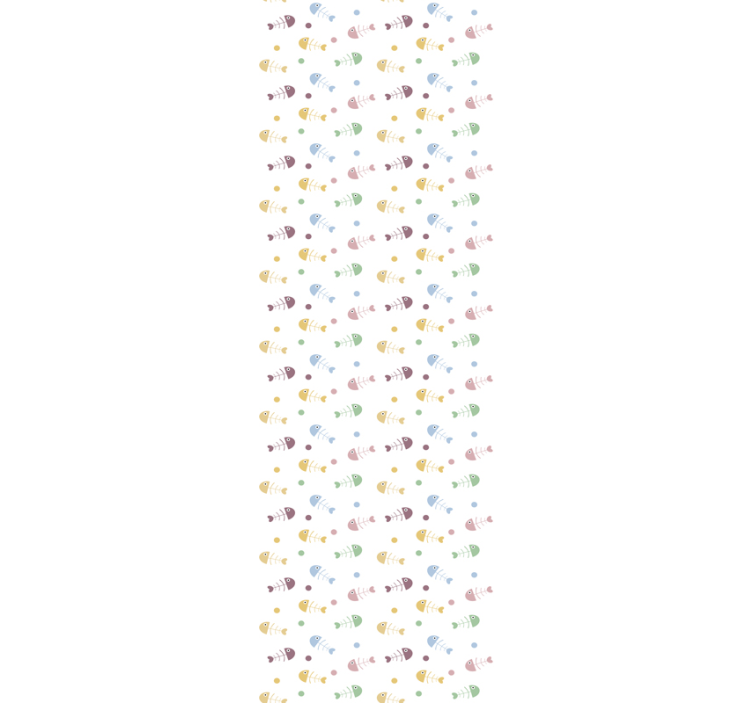 Carta da parati pesci modello minimalista colorato - TenStickers