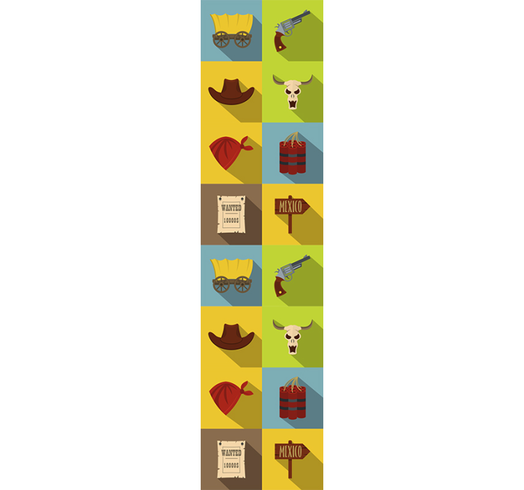 Carta da parati personalizzata elementi del tema occidentale - TenStickers