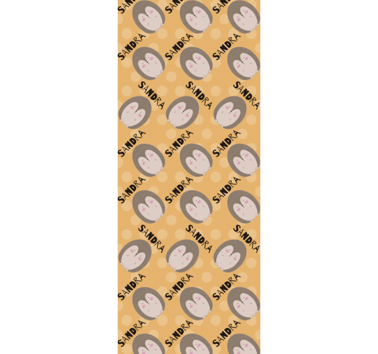 Carta da parati neonato modello riccio personalizzato - TenStickers