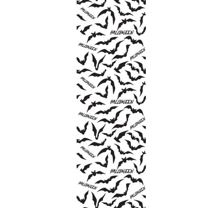 Carta da parati Halloween pipistrelli e testo - TenStickers
