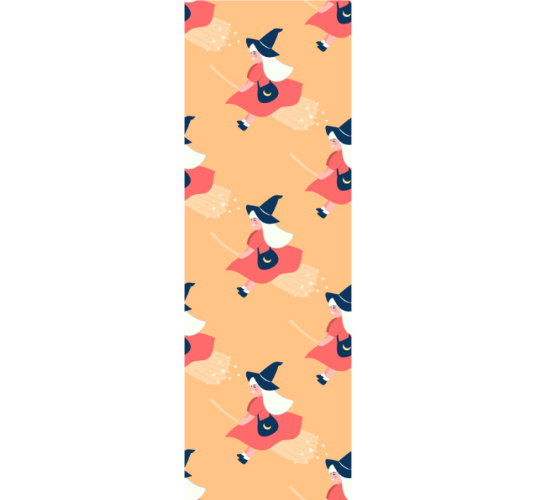 Carta da parati Halloween figure magiche di streghe - TenStickers