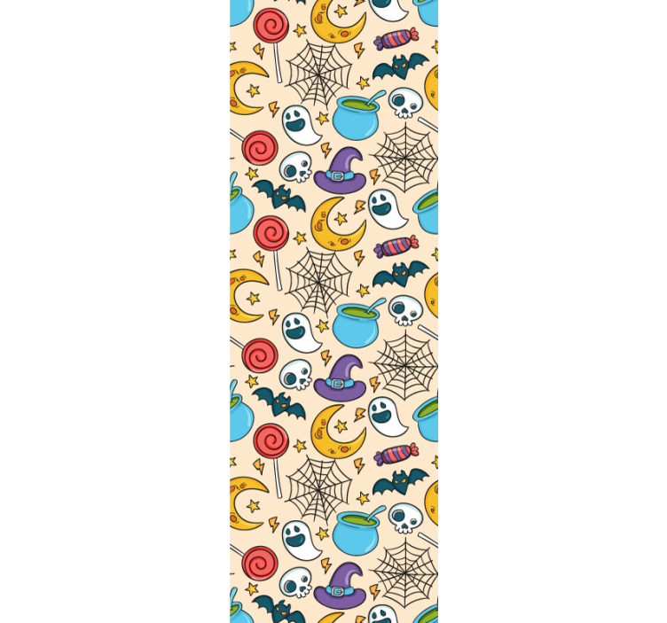 Carta da parati Halloween modello colorato spettrale - TenStickers