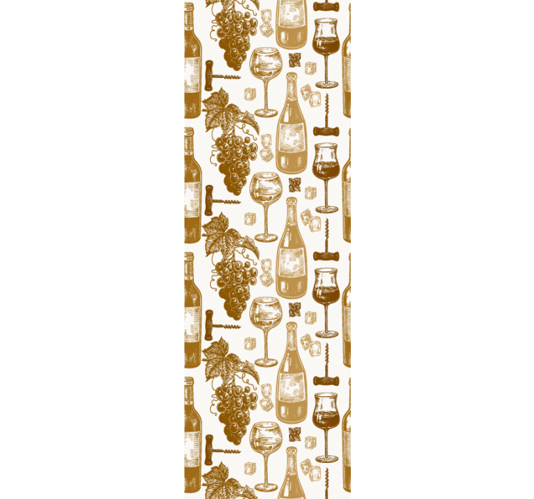 carta da parati cucina arte della bottiglia di vino - TenStickers