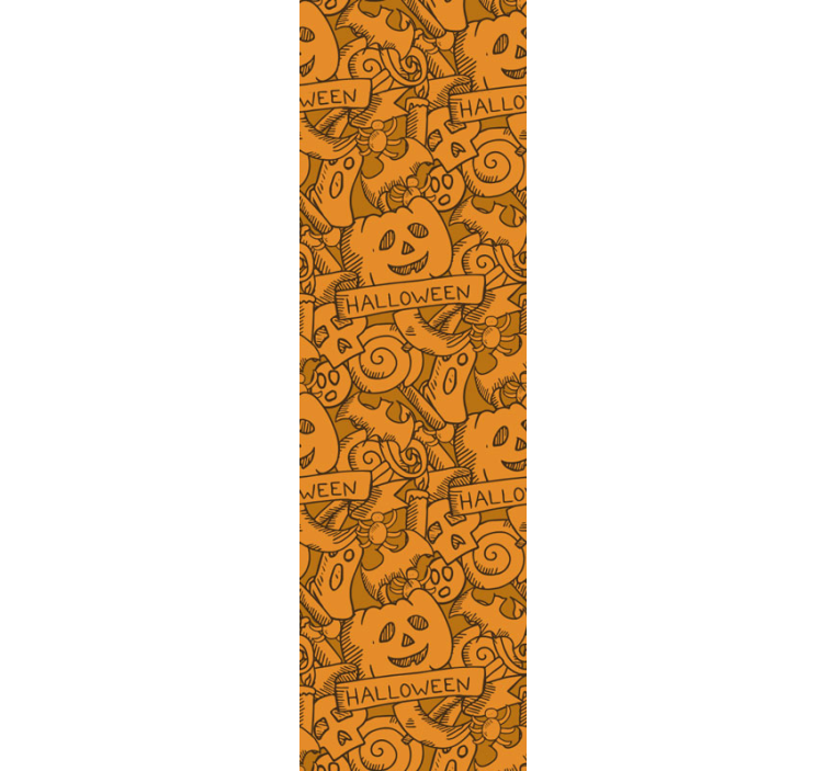 Carta da parati Halloween motivo arancione allegro - TenStickers