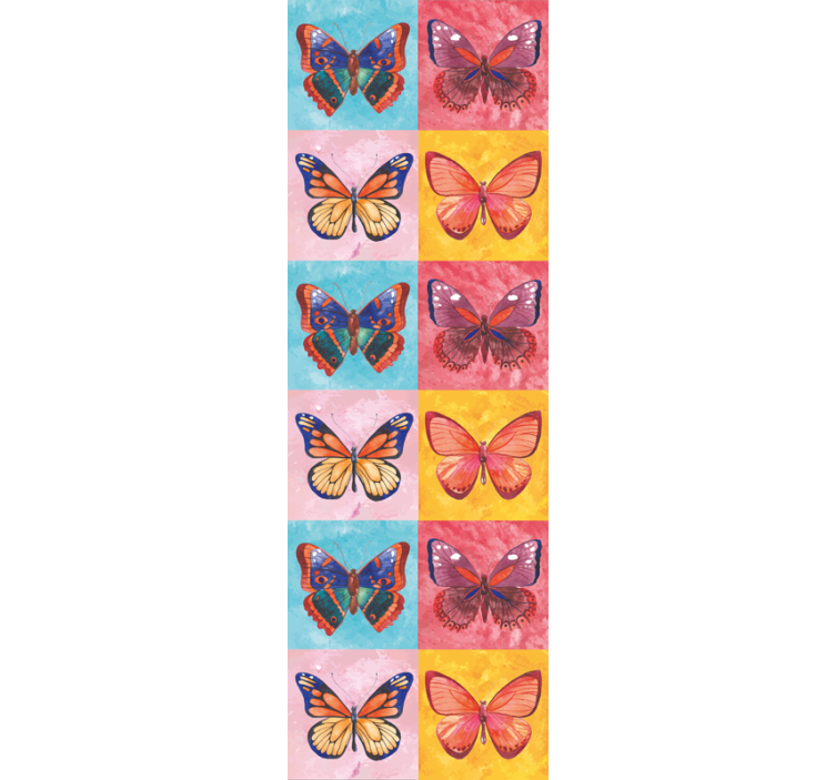 Carta da parati con farfalle multi colore - TenStickers