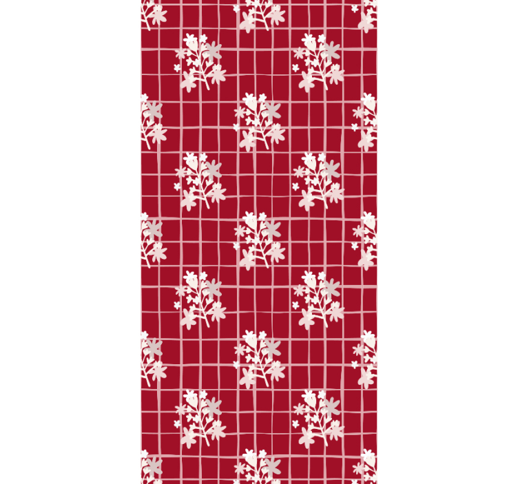 Carta da parati floreale motivo mosaico fiorito - TenStickers