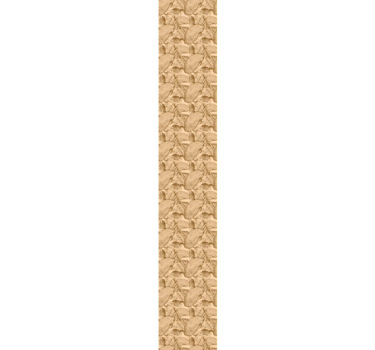 Carta da parati pesci modello di conchiglia fossile - TenStickers