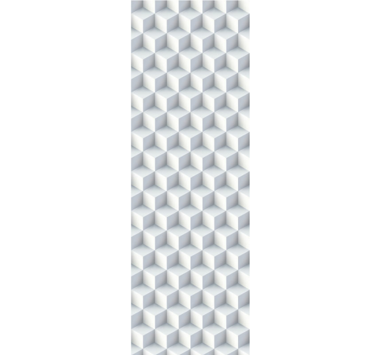 Carta da parati 3D con cubi bianchi - TenStickers