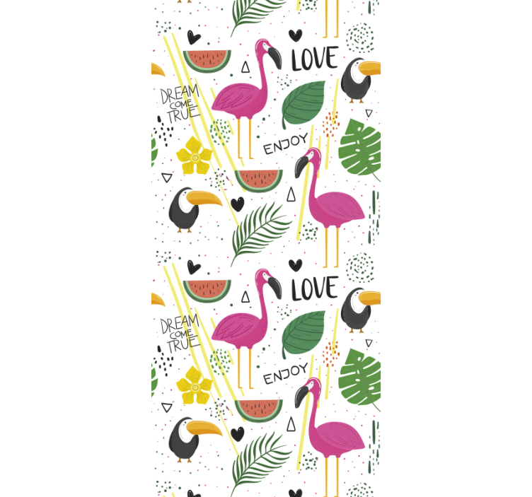 Carta da parati cameretta sogni di fenicottero - TenStickers