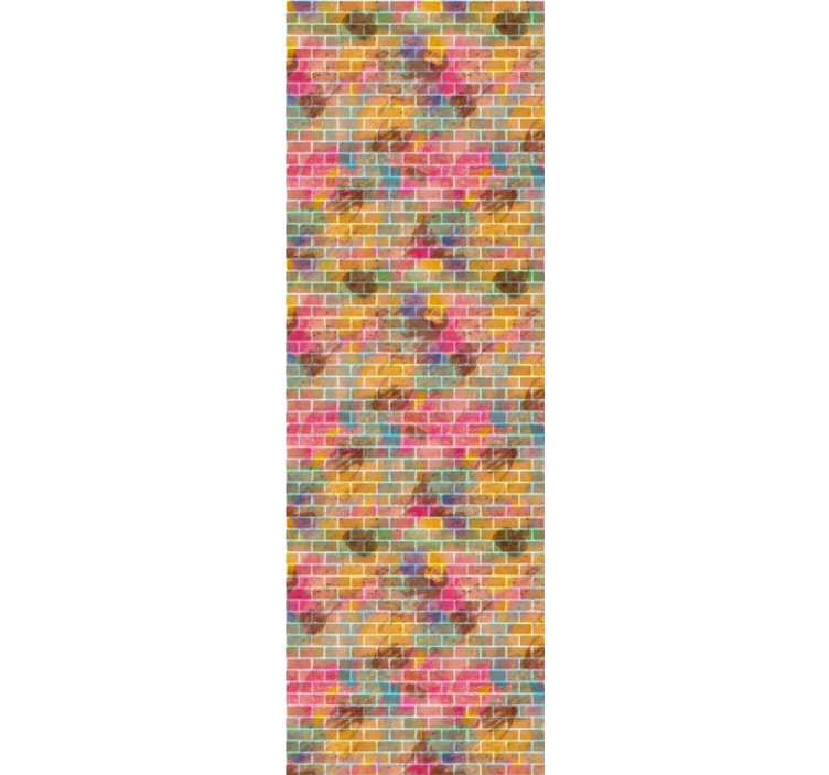 Carta da parati a mattoncini mosaico di mattoni colorati - TenStickers