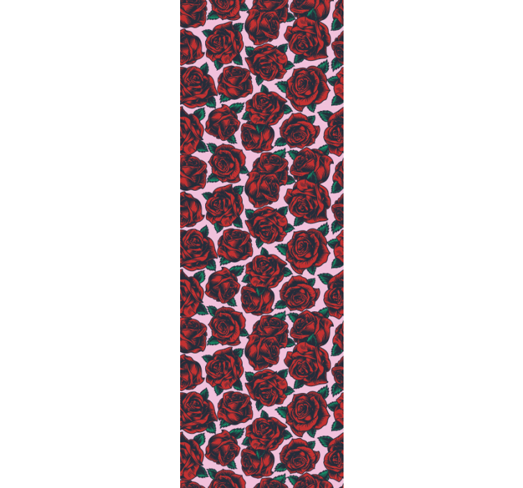 Carta da parati floreale motivo rosa rossa - TenStickers