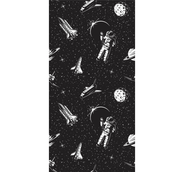 Carta da parati stelle astronauti nello spazio - TenStickers