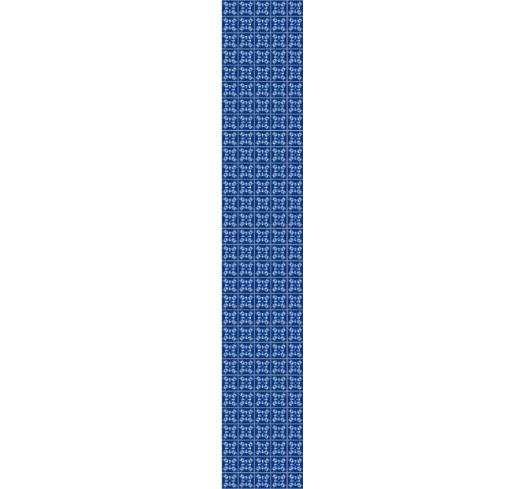 Carta da parati effetto piastrelle intricati motivi blu - TenStickers