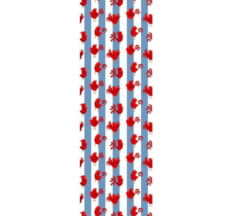 Carta da parati animali motivo a strisce di aragosta - TenStickers