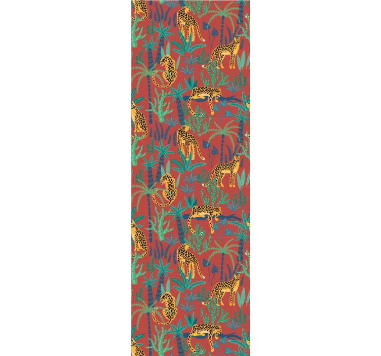 Carta da parati animali scena nella giungla tropicale - TenStickers