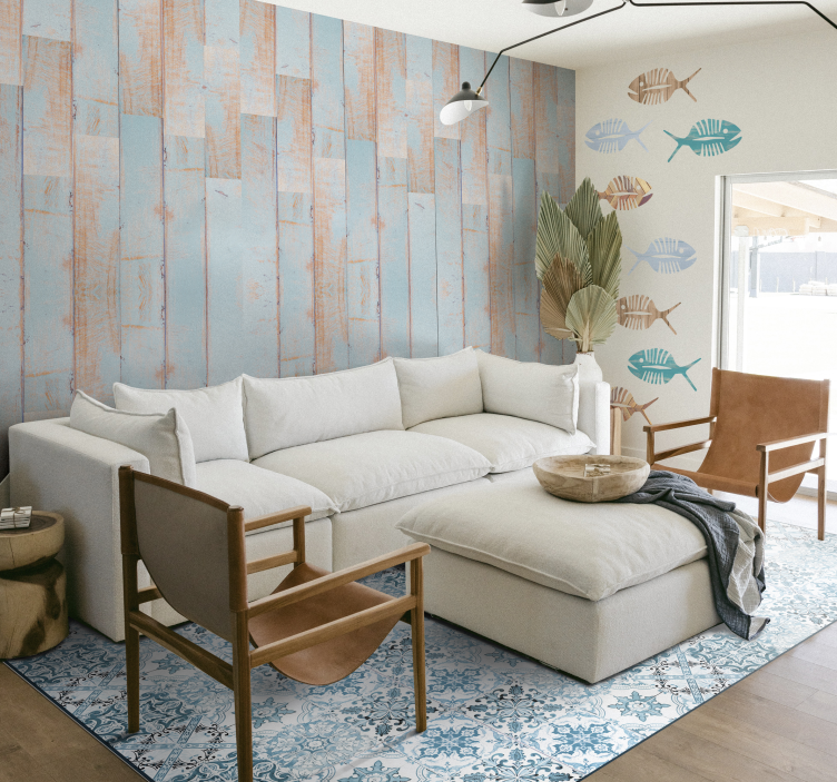 Carta da parati texture distressed Wooden Planks - TenStickers