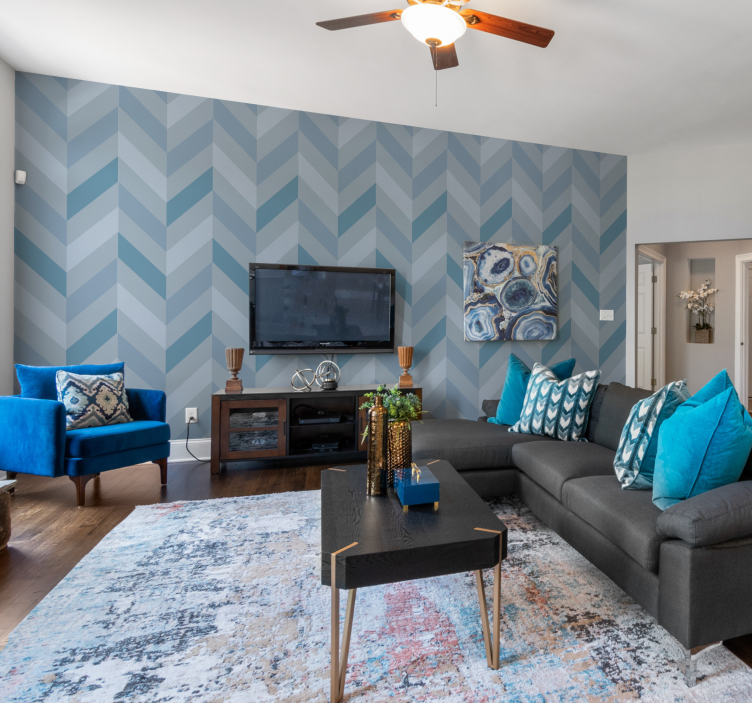 Carta per parati con effetto zig zag - TenStickers