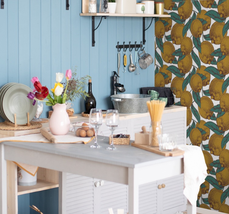 Carta da parati con limoni - TenStickers