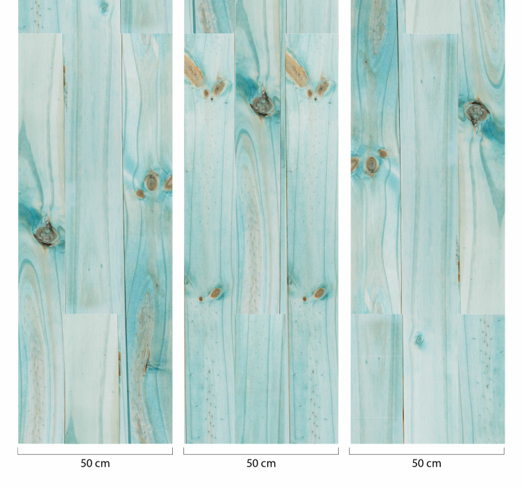 Carta da parati effetto legno soft Blue Wooden Planks - TenStickers