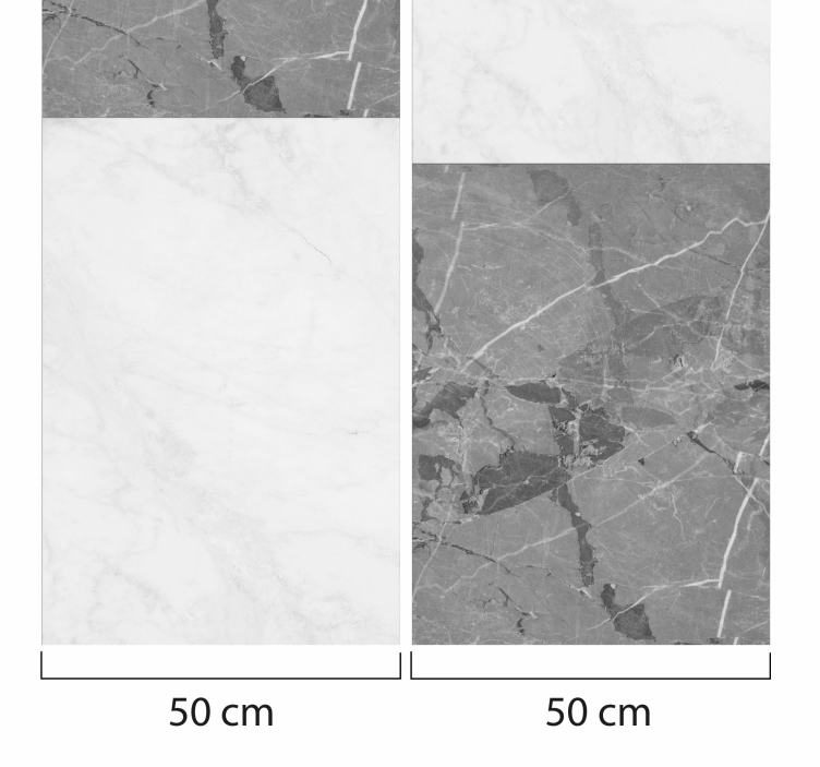 Carta da parati effetto marmo elegante venatura grigia - TenStickers