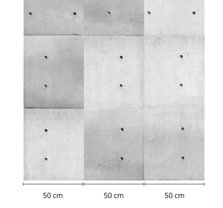 Carta da parati cemento calcestruzzo bianco - TenStickers