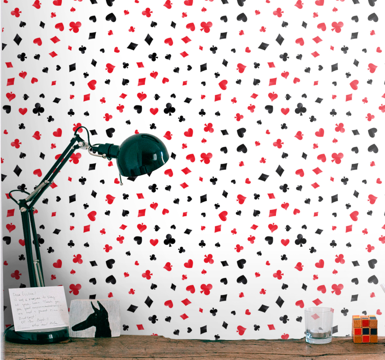 Carta da parati moderna simboli delle carte da gioco - TenStickers