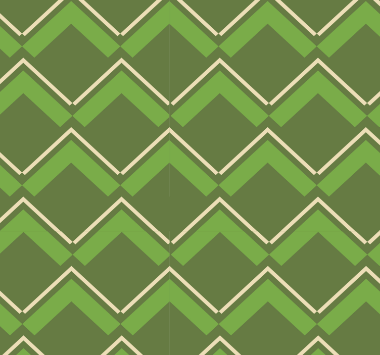 Carta da parati effetto zig zag verde - TenStickers