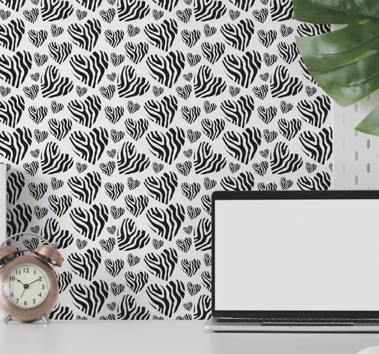 Carta da parati soggiorno zebra Pattern Simplicity - TenStickers