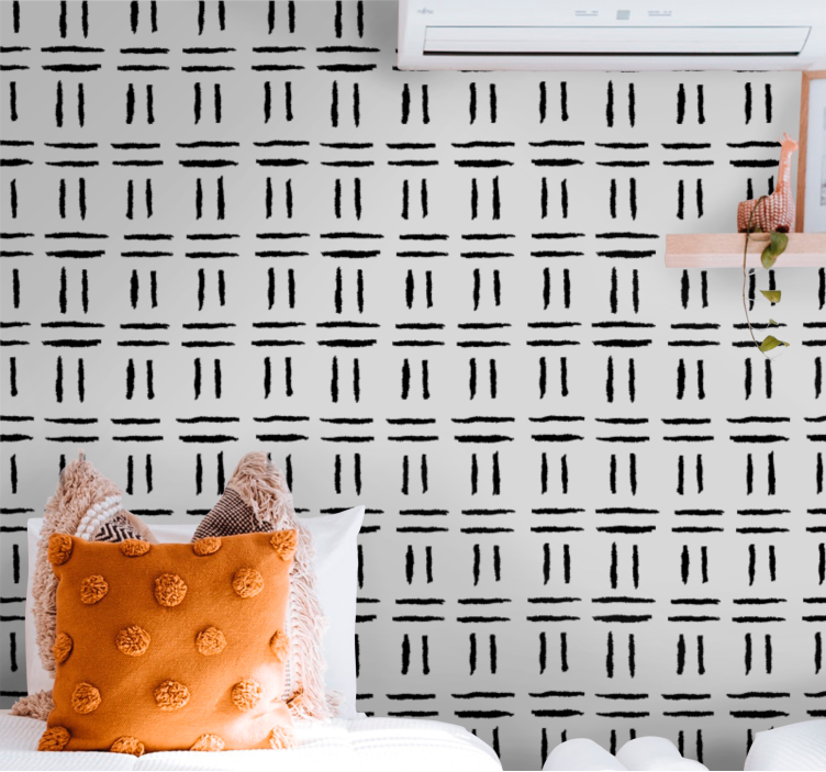 Carta da parati nordica configurazione lineare geometrica - TenStickers