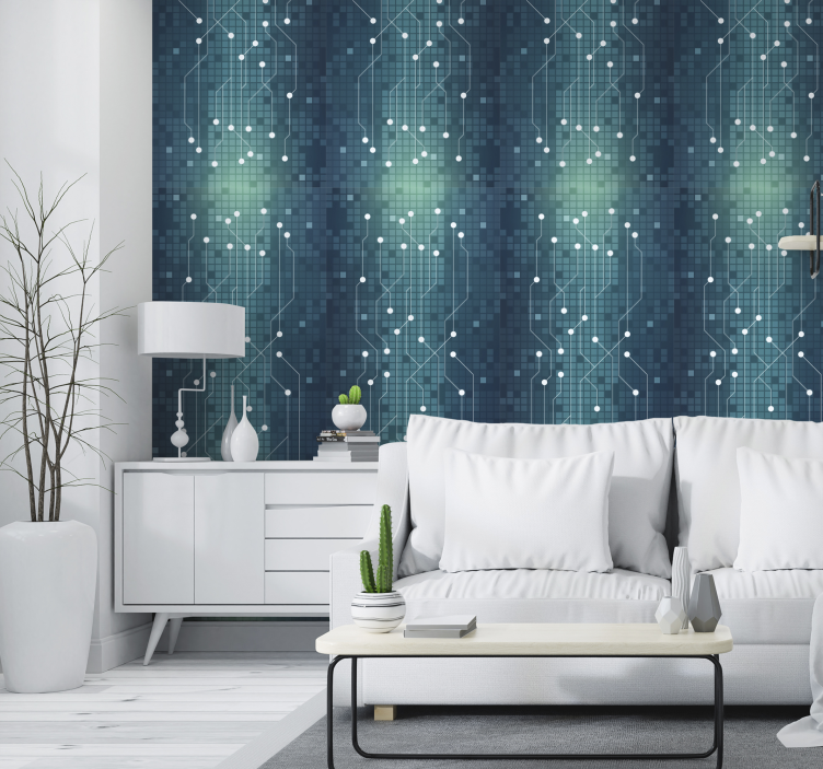 Carta da parati 3d ispirazione al circuito - TenStickers