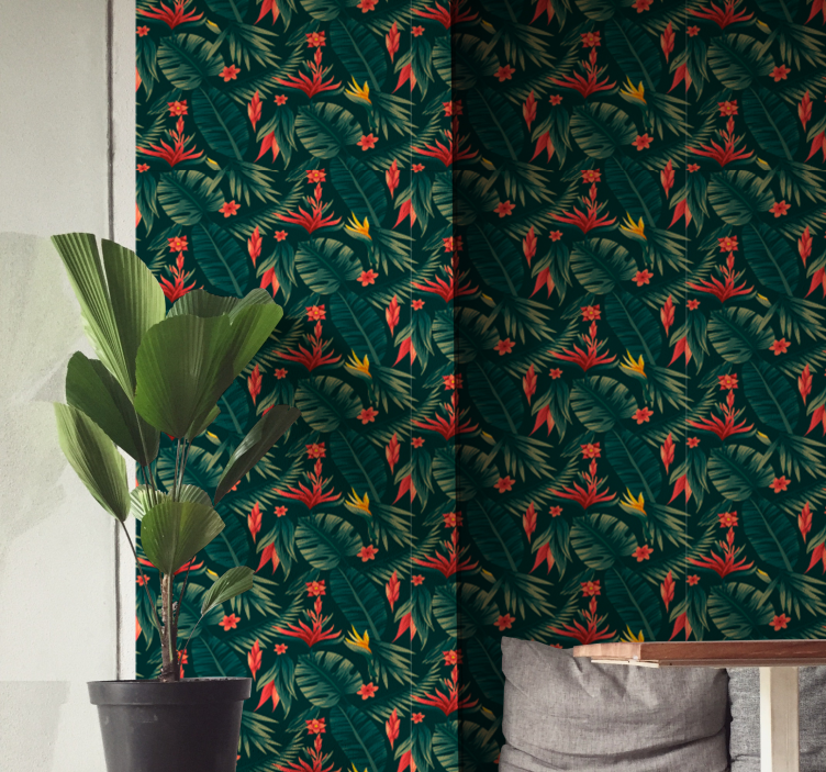 Carta da parati fiori Tropici - TenStickers